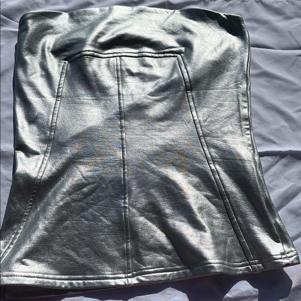 Metallic Silver Women's Top